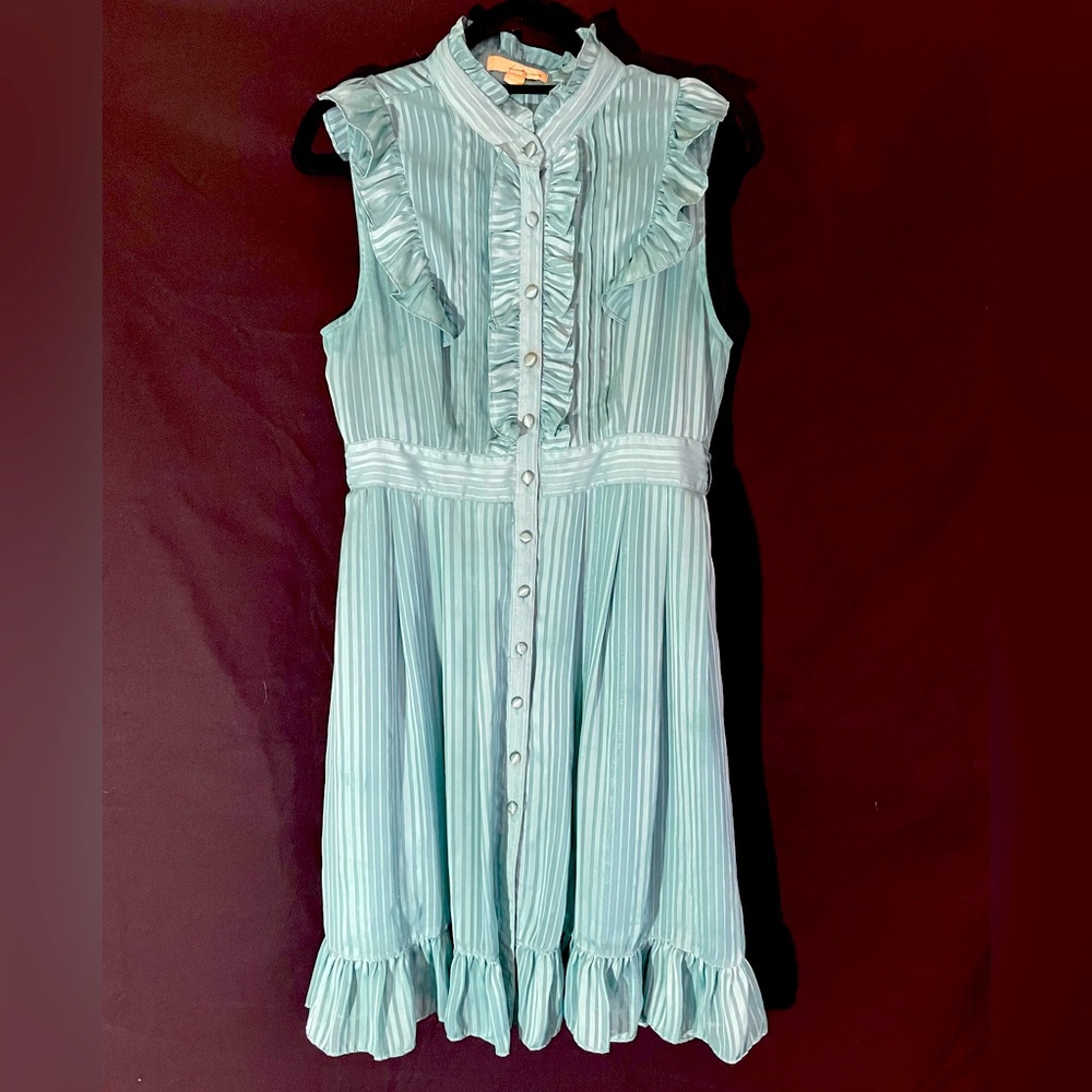 Stunning Teal Silky Summer Dress